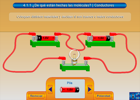 Una de las pilas est invertida, anulando el voltaje