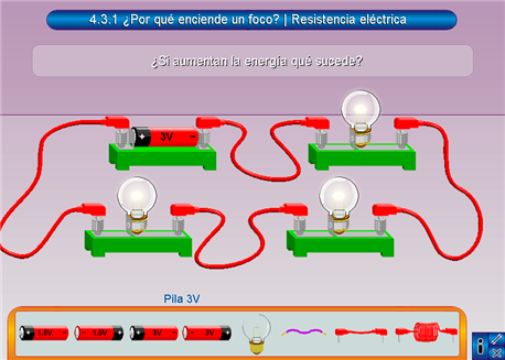 Tres focos con fuente de 3V