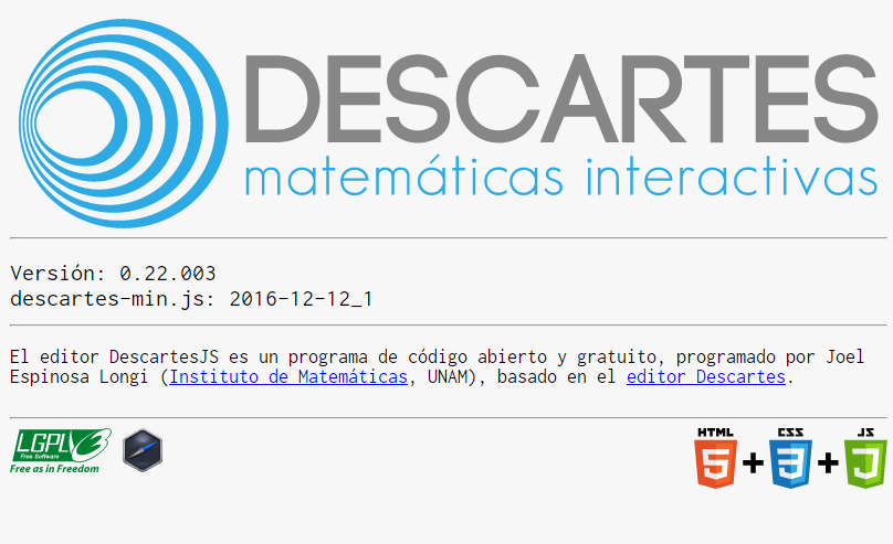 Créditos DescartesJS
