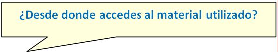 ¿Desde donde accedes al material utilizado?