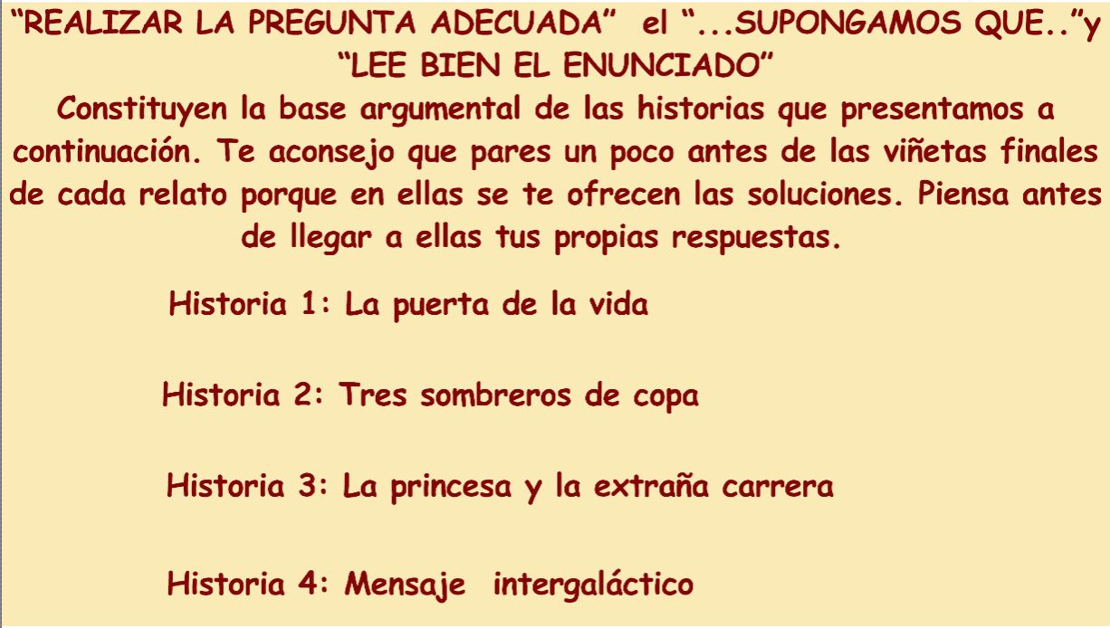 Índice de las historias