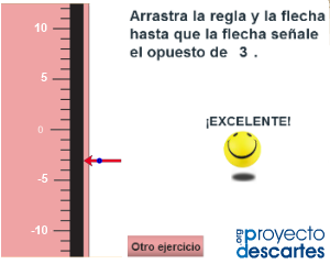 enlace a La recta numérica con números negativos