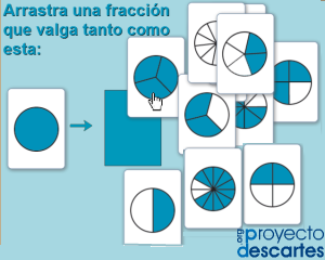 enlace a Equivalencia de fracciones