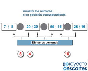 enlace a Cartas de múltiplos y divisores