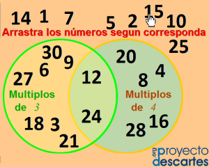 enlace a Actividades de múltiplos y divisores