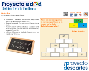 Sistemes d'equacions