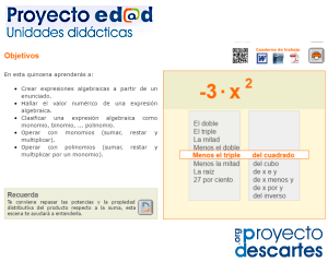 Expresiones algebraicas