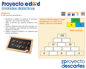 Sistemas de ecuacións