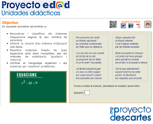 Sistemes d'equacions