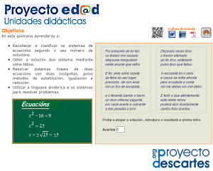 Sistemas de ecuacións