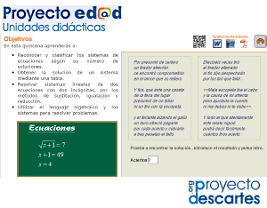 Sistemas de ecuaciones
