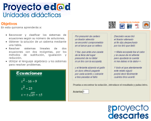 Sistemas de ecuaciones