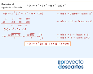 Factorización de polinomios