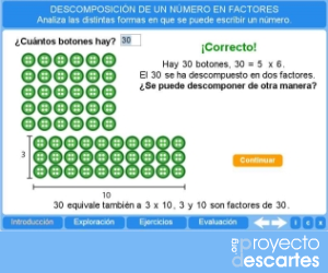 Portada del recurso Descomposición de un número en factores