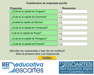 Plantilla: Test de respuesta escrita