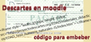 Descartes en Moodle. Código para embeber.