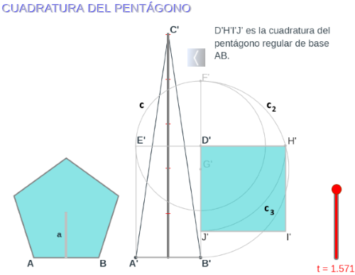 cuadratura del pentágono