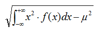 Desviación típica en variable continua