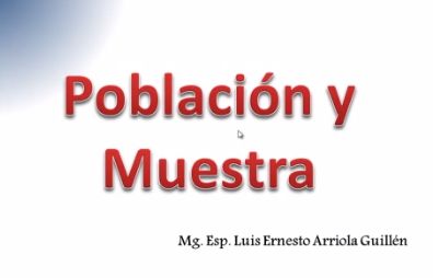 Población y muestra