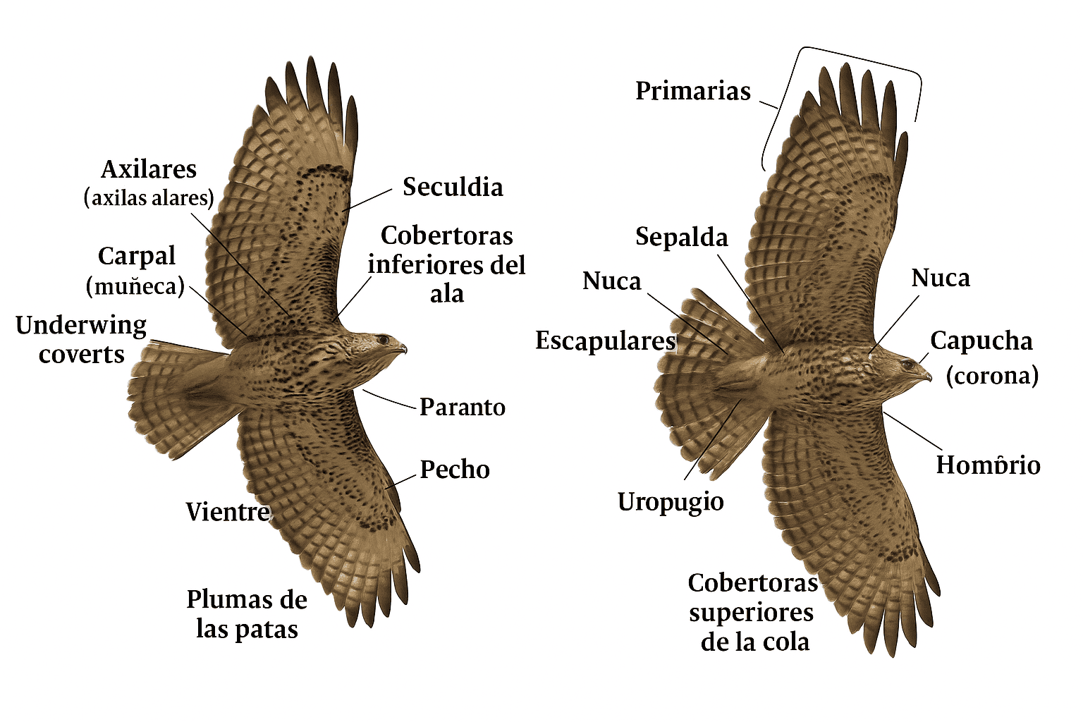 Anatomía de las aves rapaces, photorealistic