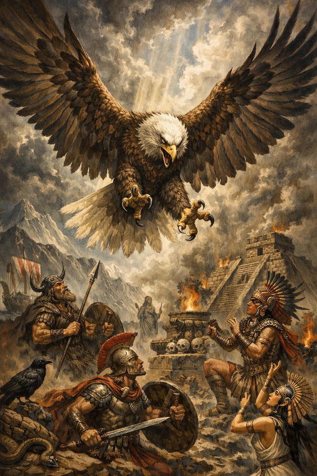 Aves rapaces en mitologías antiguas