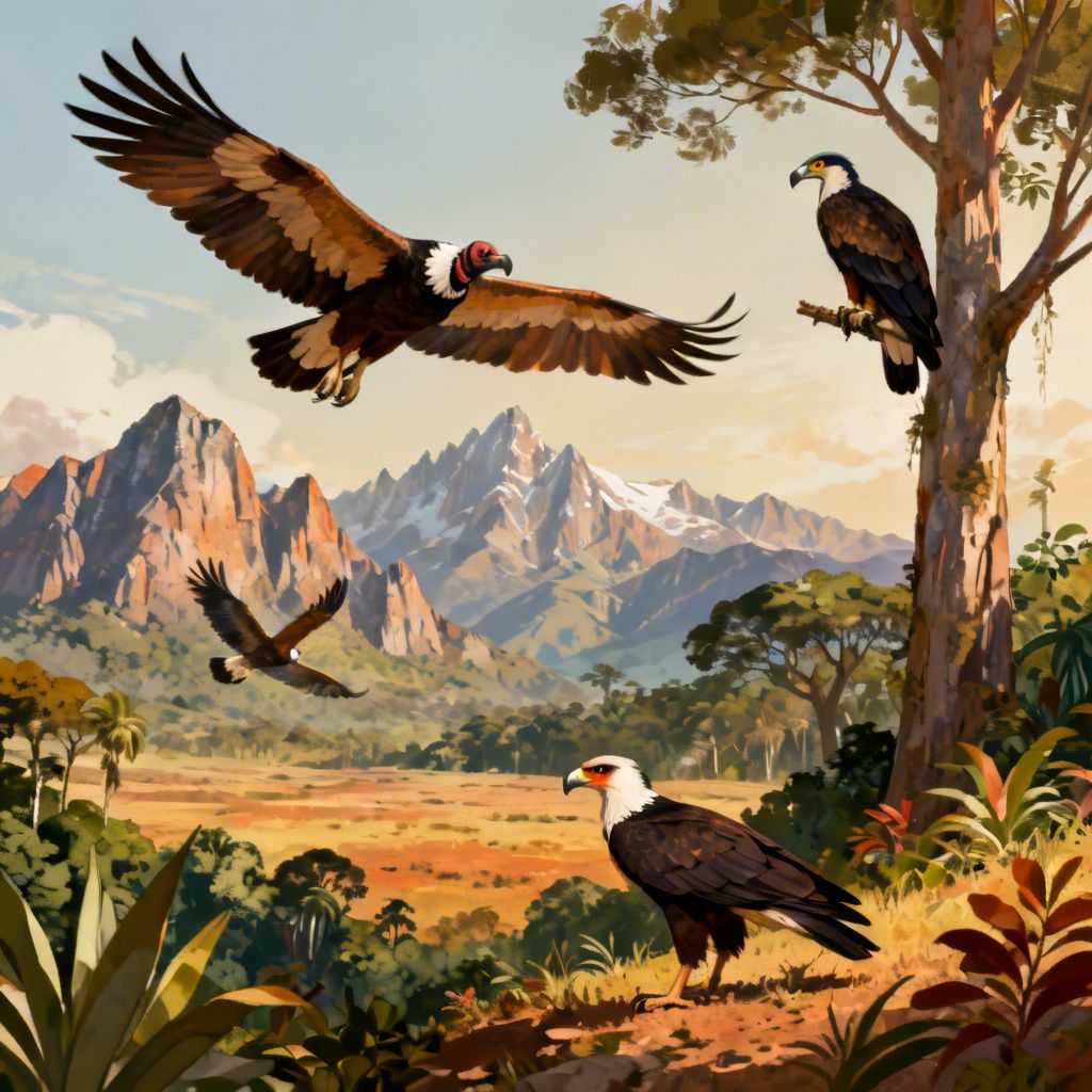 Rapaces en Sudamérica, photorealistic
