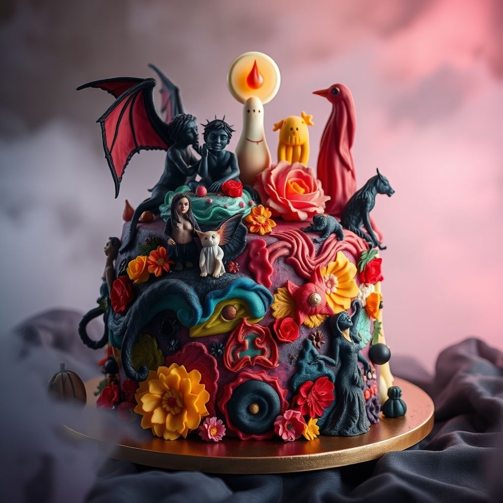 Un pastel simbólico de Odilon Redon con colores vibrantes y imaginería onírica, que representa figuras míticas o visiones fantásticas en una composición inquietante y misteriosa.