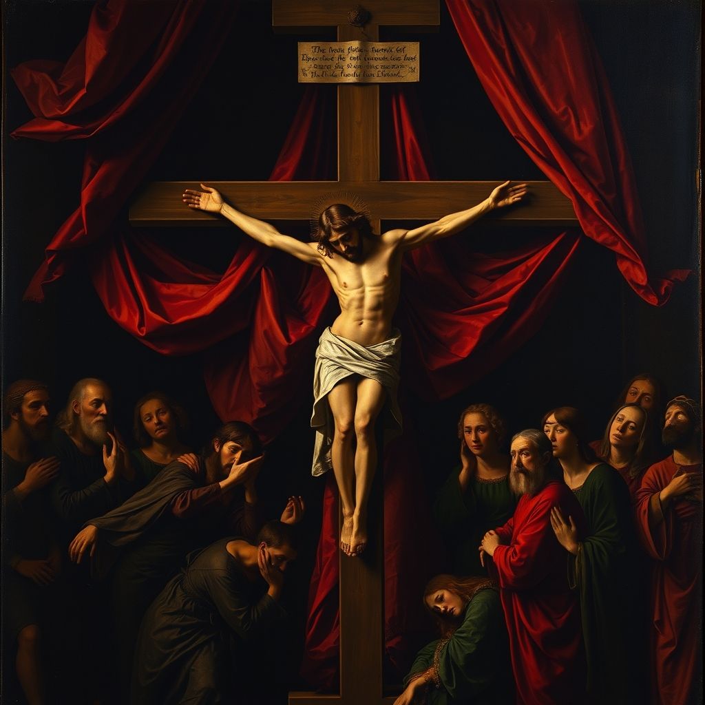 Una imagen del altar de Isenheim de Matthias Grünewald, mostrando el panel central de la Crucifixión.