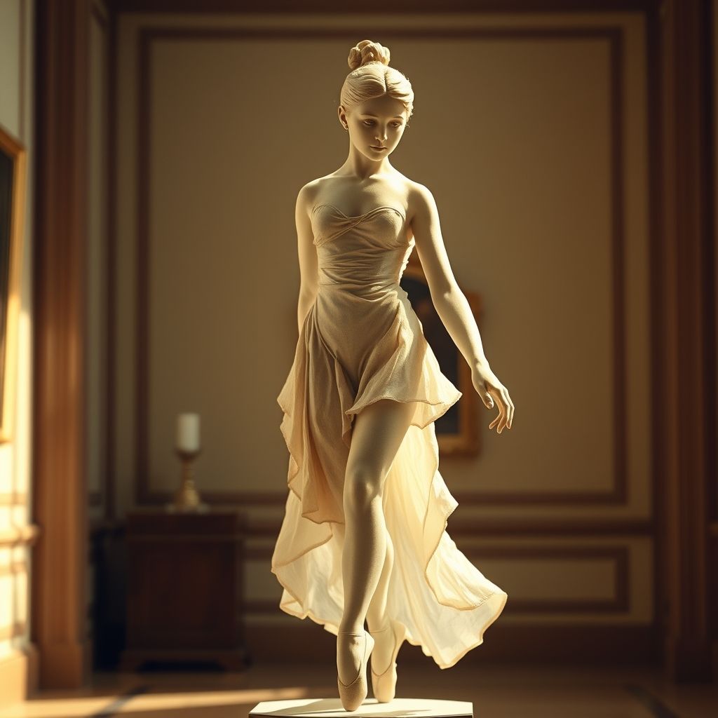 Una imagen de la escultura de cera de Edgar Degas 