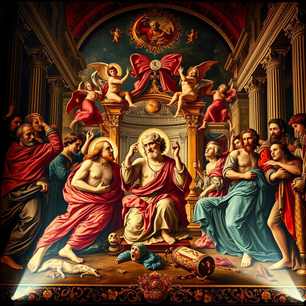 Una imagen de uno de los tapices diseñados por Rafael para la Capilla Sixtina, mostrando una escena de la vida de San Pedro o San Pablo.