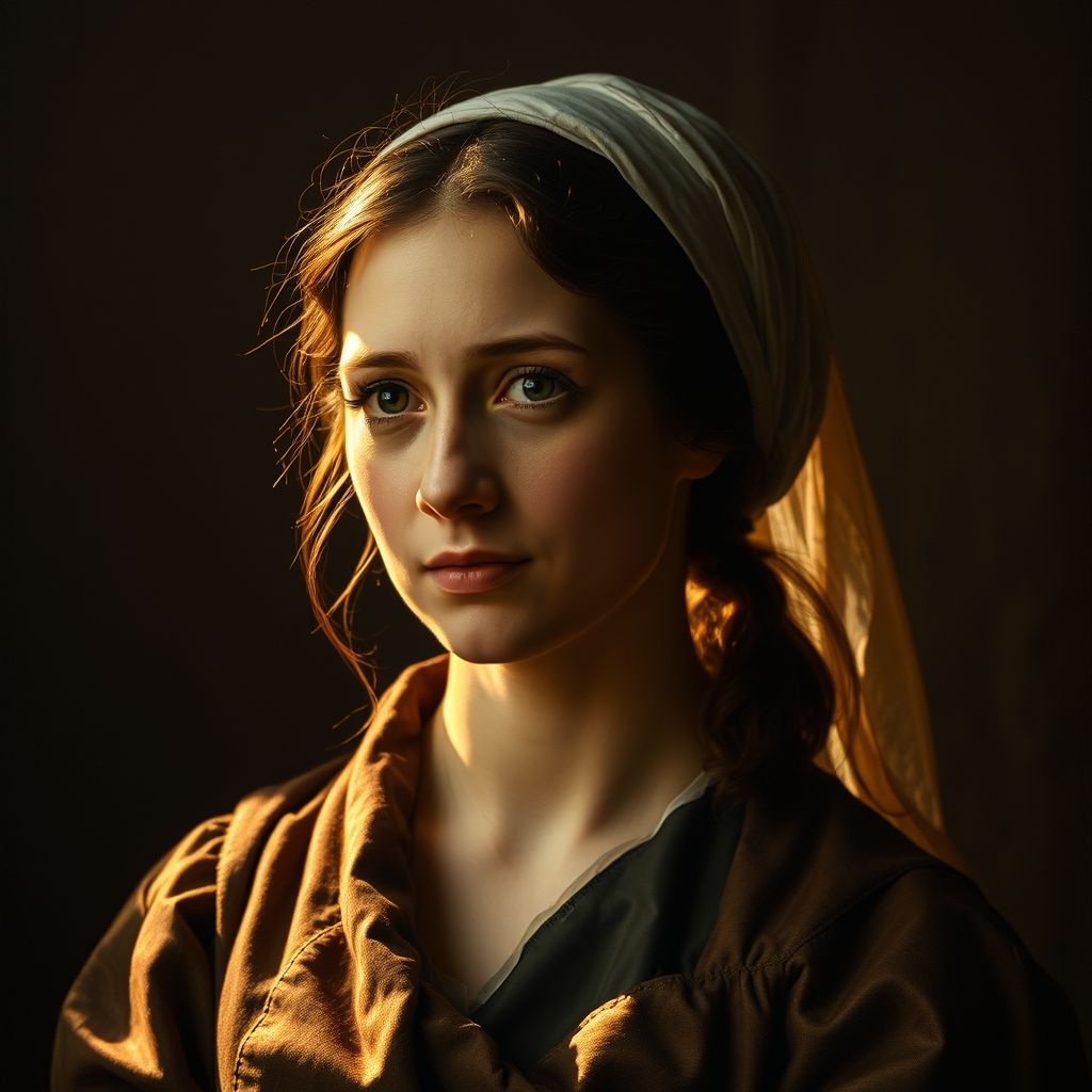 Una imagen de una pintura de Rembrandt que se cree que es de Hendrickje Stoffels, mostrando su presencia en su vida y trabajo.