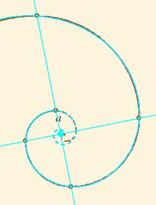 paso 5, intersección de las rectas que pasan por puntos alternos