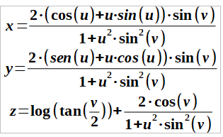 paramétricas superficie de Kuen